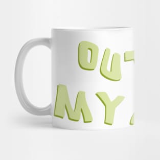 out of my mind - pastel lime green Mug